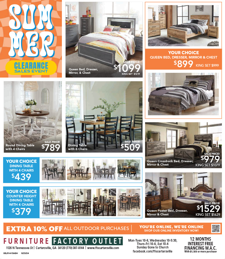 Summer Sale Deals - Click Above to View Full Sized Ad