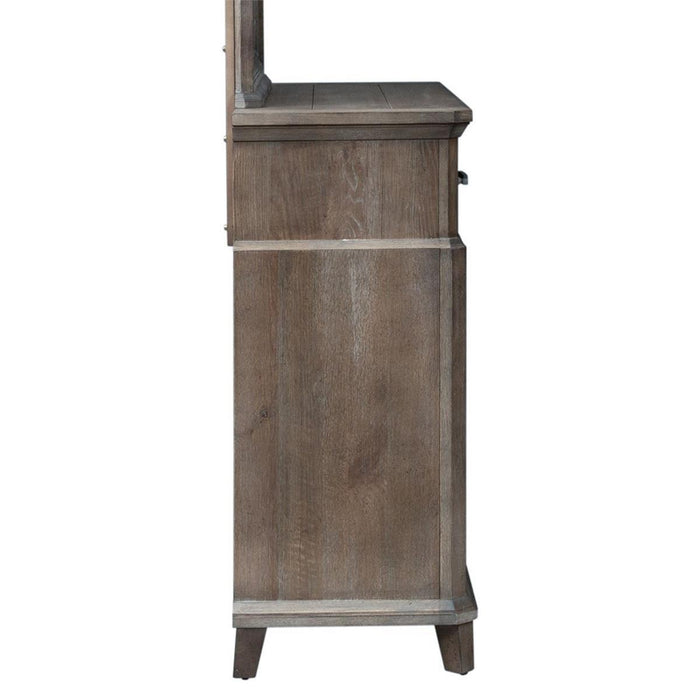 Liberty Furniture Artisan Prairie Drawer Chesser in Wirebrushed aged oak with gray dusty wax