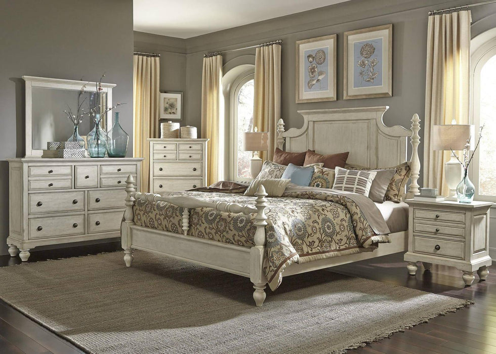 Liberty Furniture High Country King Poster Bed in White