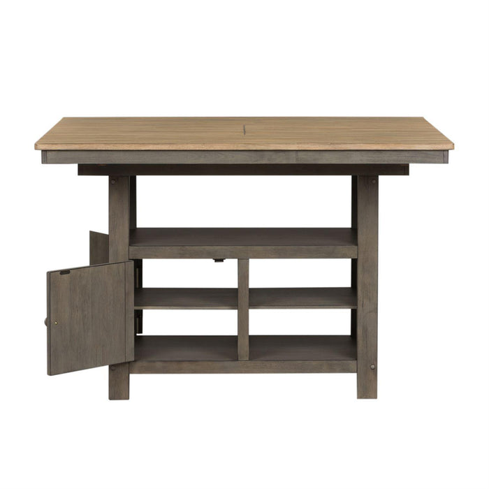 Liberty Furniture Lindsey Farm Kitchen Island in Gray and Sandstone