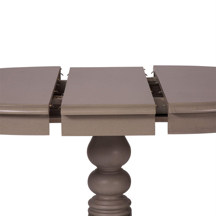 Liberty Furniture Summer House Round Pedestal Table in Dove Grey