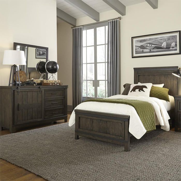 Liberty Furniture Thornwood Hills Full Panel Bed in Rock Beaten Gray