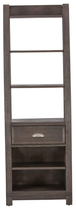 Liberty Heatherbrook 56" Entertainment Center with Piers in Charcoal & Ash
