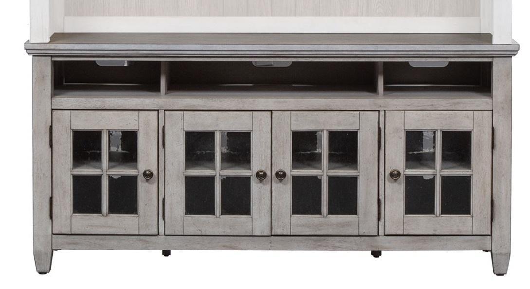 Liberty Heartland 66" Entertainment Center with Piers in Antique White