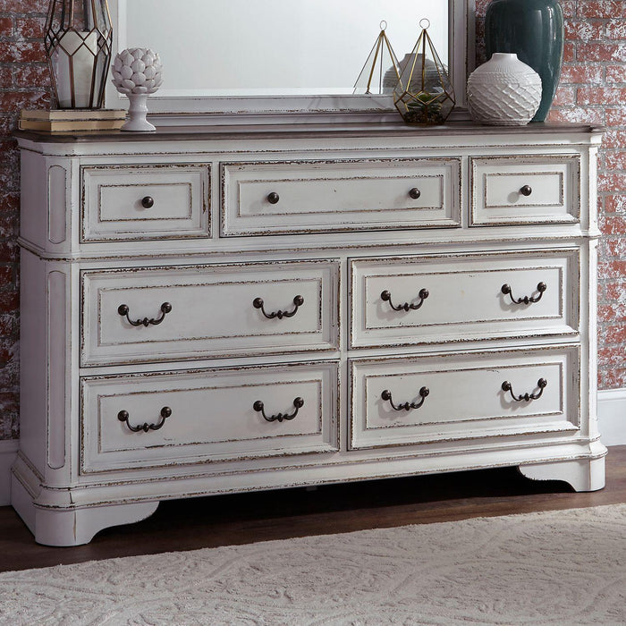 Liberty Magnolia Manor Seven Drawer Dresser in Antique White