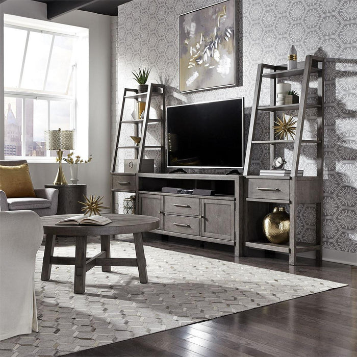 Liberty Modern Farmhouse 56" Entertainment Center with Piers in Dusty Charcoal