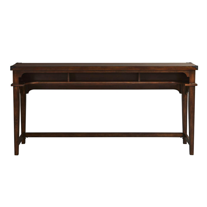 Liberty Aspen Skies Console Bar Table in Russet Brown